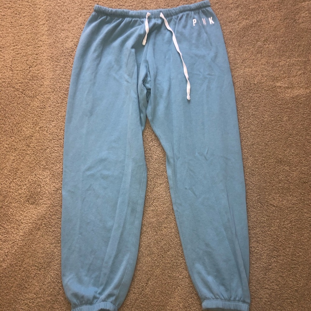 PINK light blue pajama pants